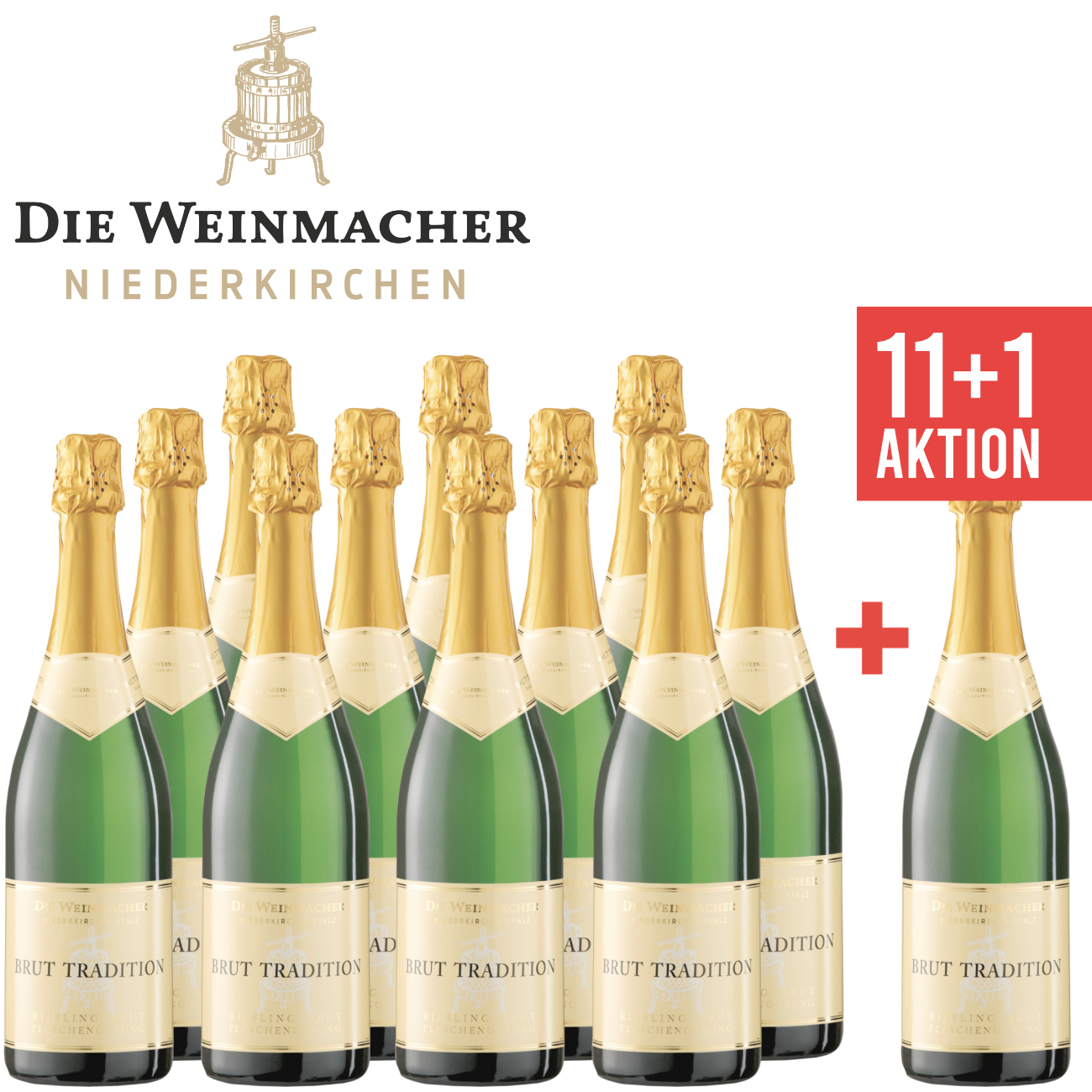 11+1 Brut Tradition Riesling Sekt 0,75 L - Die Weinmacher