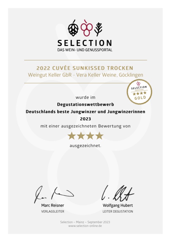 2022 "Sunkissed" weiss trocken 0,75 L - Vera Keller Weine