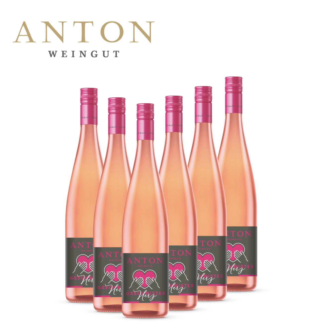 "Geschwister Herz" Rosé feinherb 6 x 0,75 L - Weingut Anton