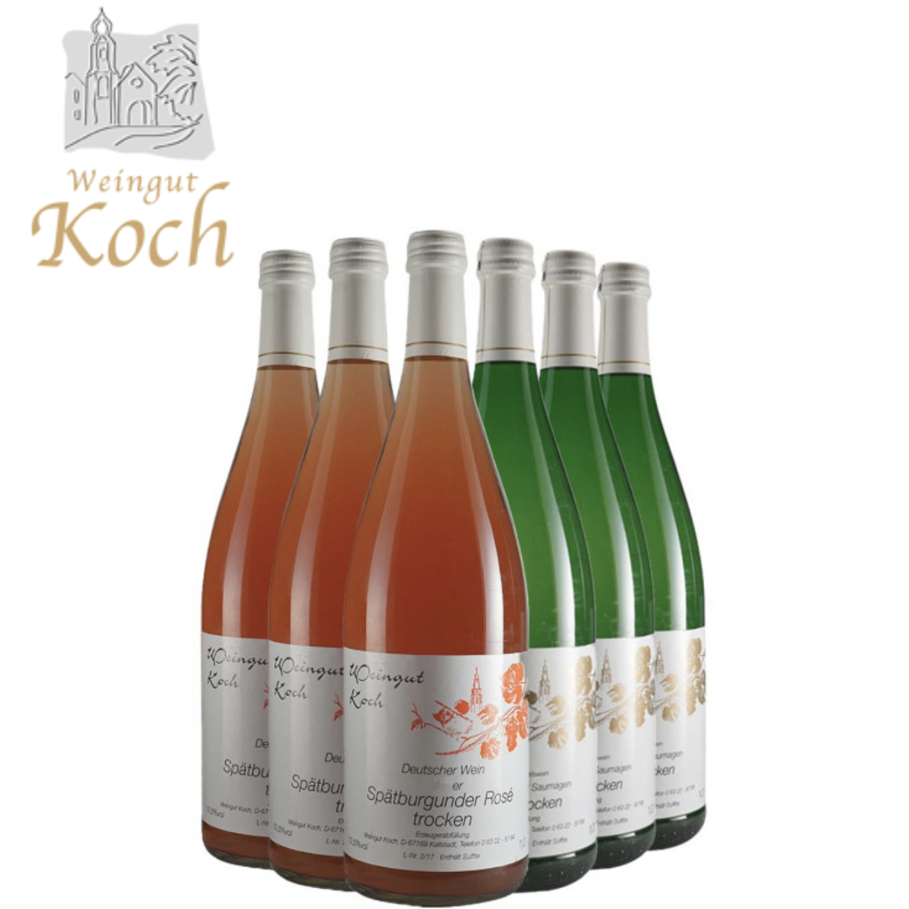 Probierpaket Literweine 6 x 1,0 L - Weingut Koch