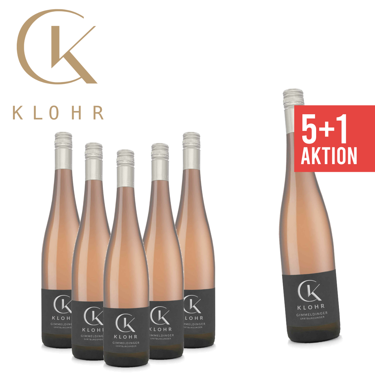 Klohr ► 5+1 Gimmeldinger Spätburgunder Rosé trocken 0,75 L