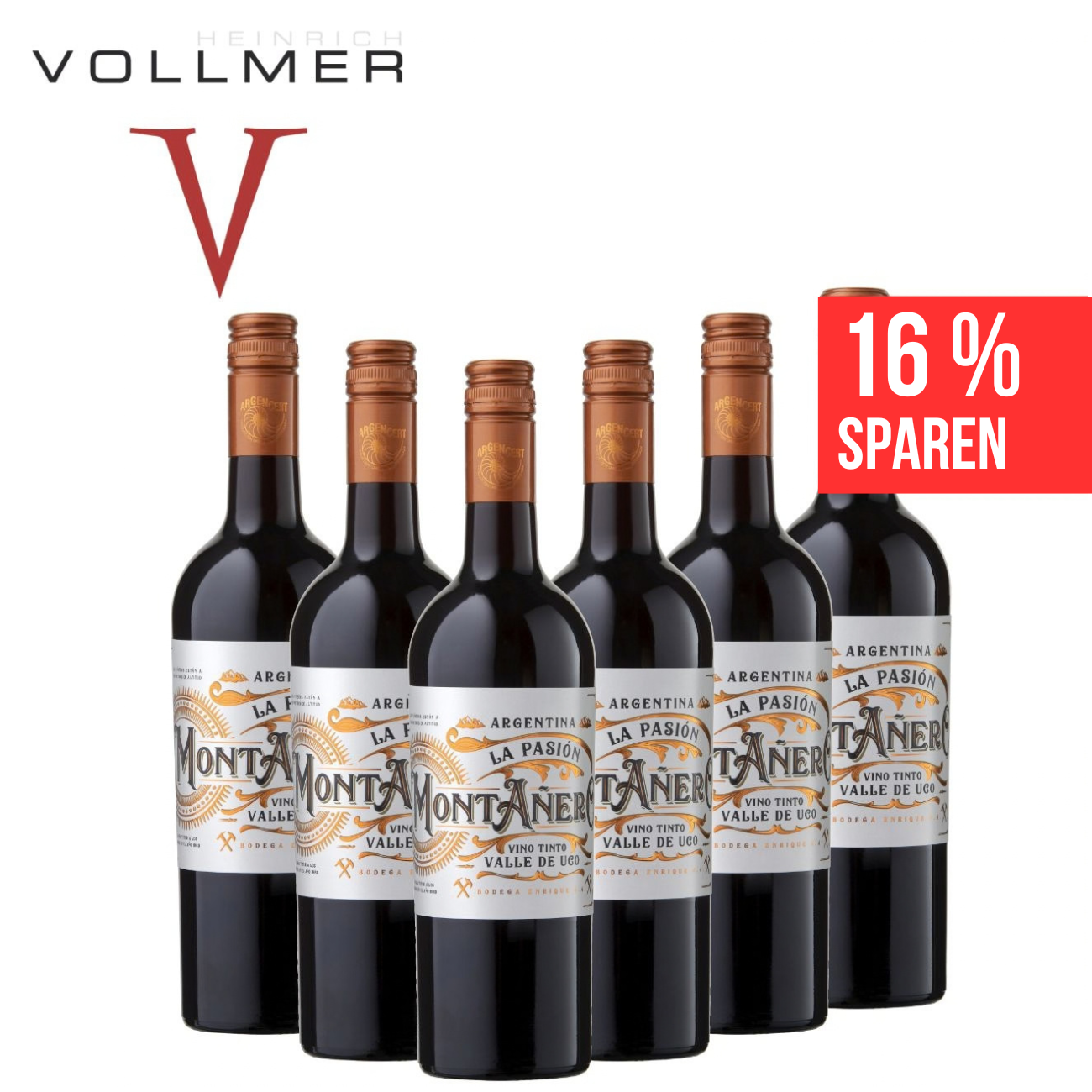 2021 Montañero Cuvée trocken "Argentinia" 6 x 0,75 L - Bodega Enrique Vollmer