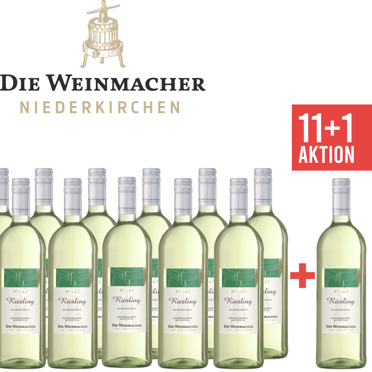 11+1 Riesling halbtrocken Deidesheimer Hofstück 1,0 L ► Die Weinmacher | Pfalz