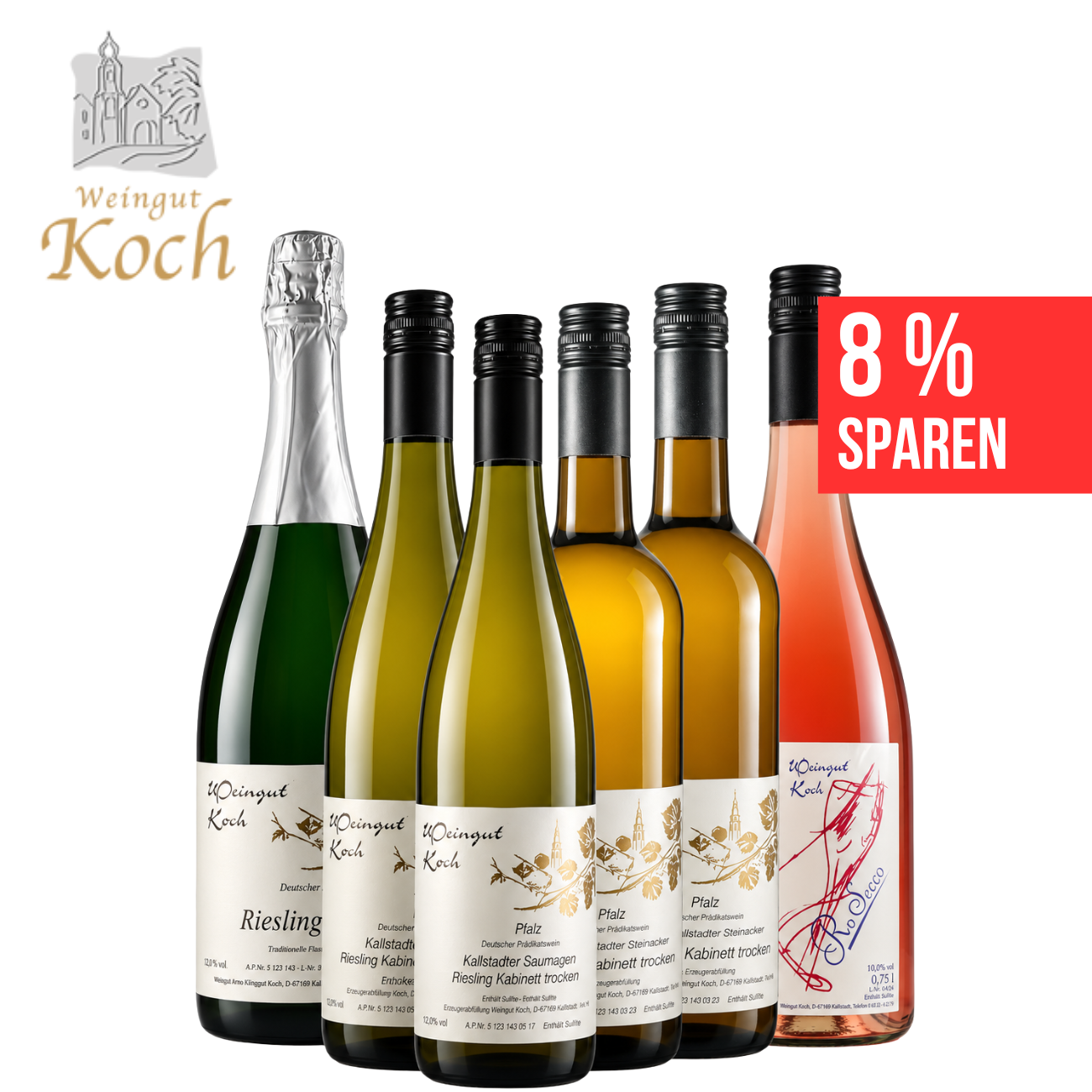 "Sag Dankeschön" 6 x 0,75 L Wein-, Secco- und Sektpaket