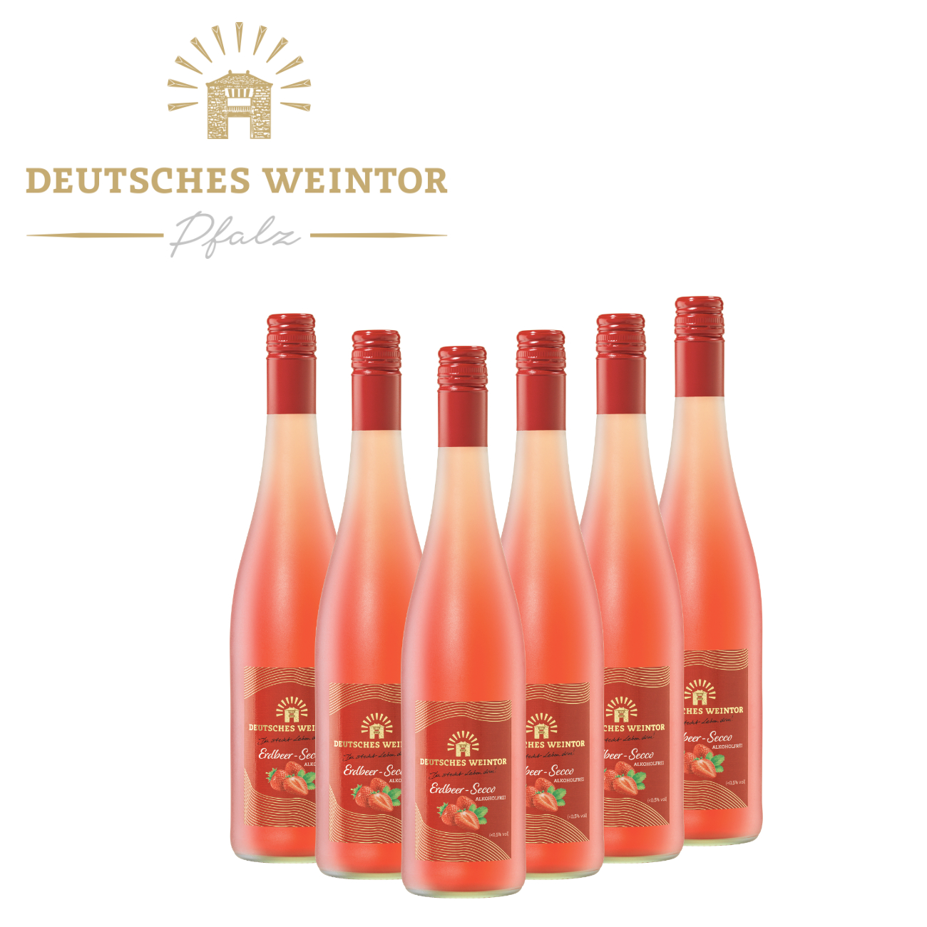 Erdbeer-Secco Alkoholfrei 6 x 0,75 L - Deutsches Weintor