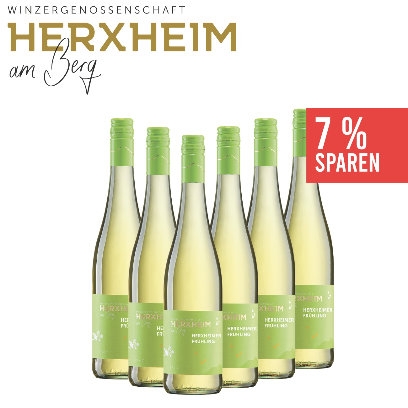 2023 HERXHEIMER FRÜHLING Cuvée Weiß trocken 6 x 0,75 L - WG Herxheim am Berg