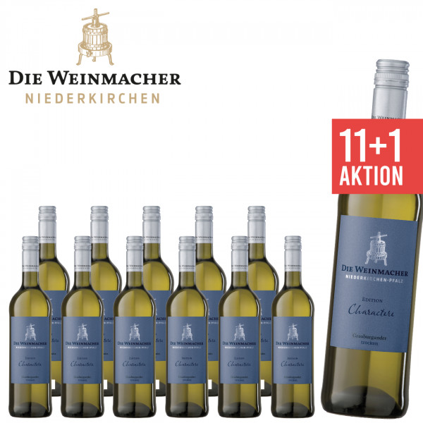 11+1 Grauburgunder trocken "Edition Charactere" 0,75 L ► Die Weinmacher