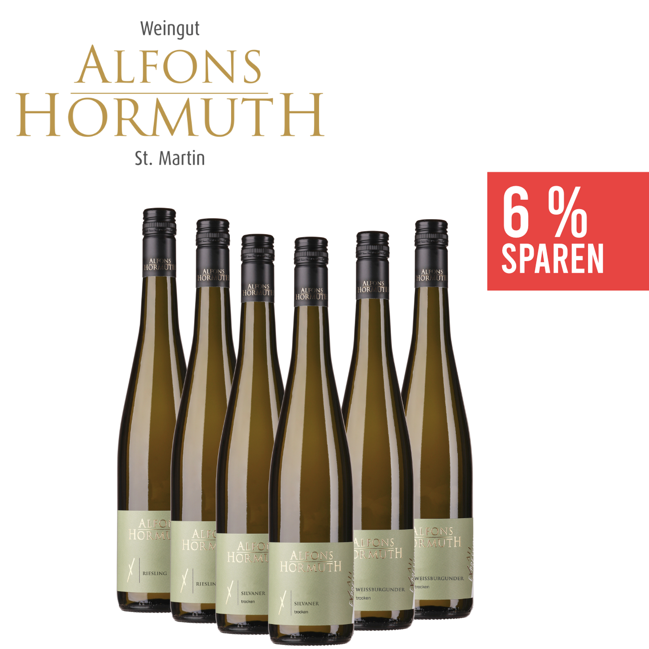 Hormuth's Spargelweine 6 x 0,75 L - Weingut Alfons Hormuth