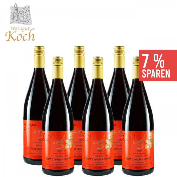 Portugieser Rotwein 6 x 1,0 L ▻ Weingut Koch ☆ Angebot | Pfälzer Wein