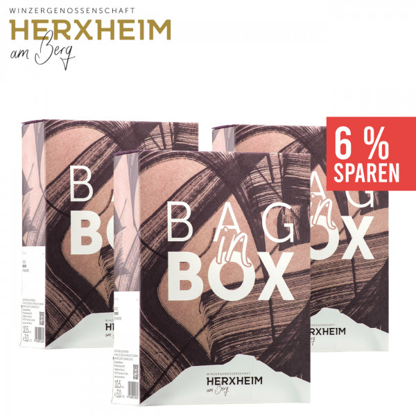 3 x Bag in Box Rosé feinherb 3,0 L ► WG Herxheim | Pfalz ★ Angebot