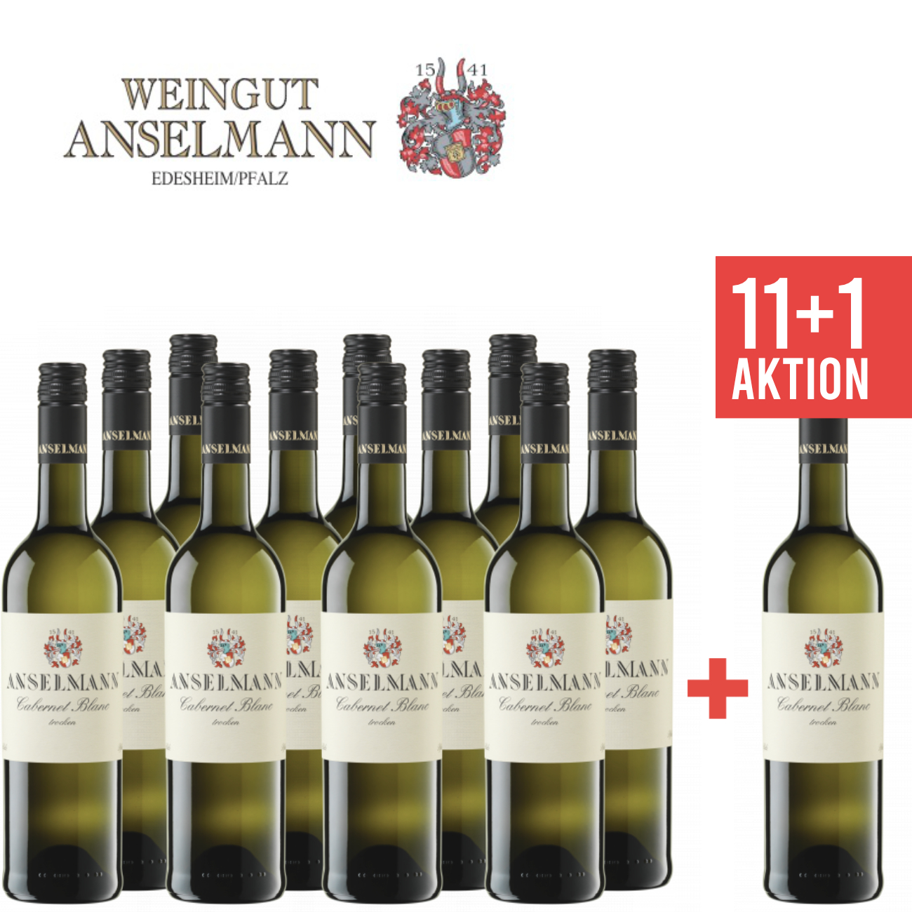 11+1 Cabernet Blanc trocken 0,75 L - Weingut Anselmann