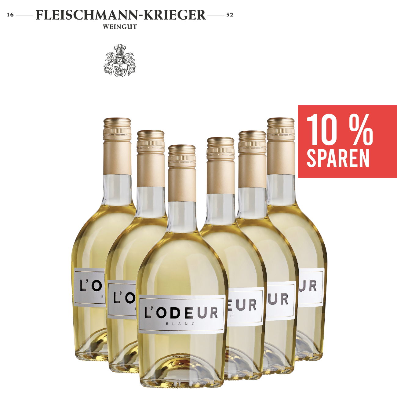 6 x L'Odeur Blanc trocken 6 x 0,75 L - Weingut Fleischmann-Krieger
