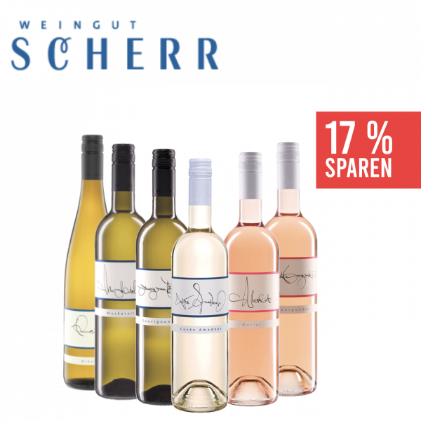 So schmeckt der Sommer! 6 x 0,75 L Weinpaket ► Weingut Scherr | Pfalz