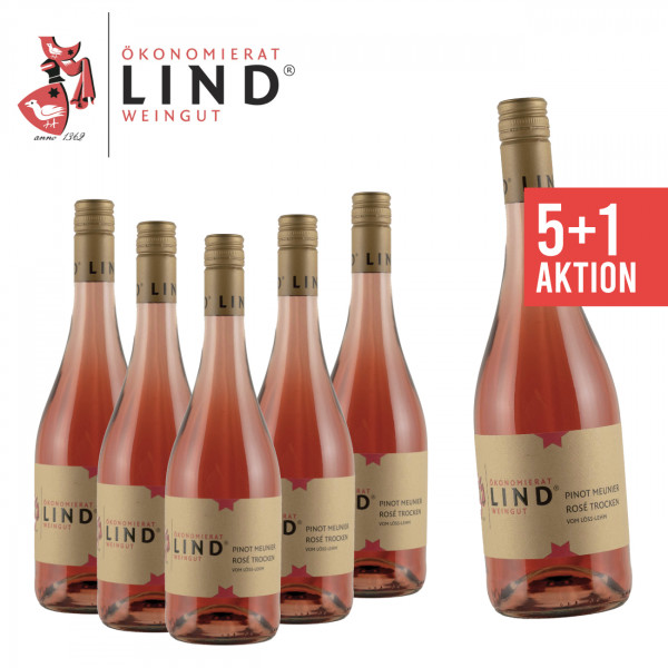 5+1 Pinot Meunier Rosé trocken 0,75 L ► Weingut Ökonomierat Lind