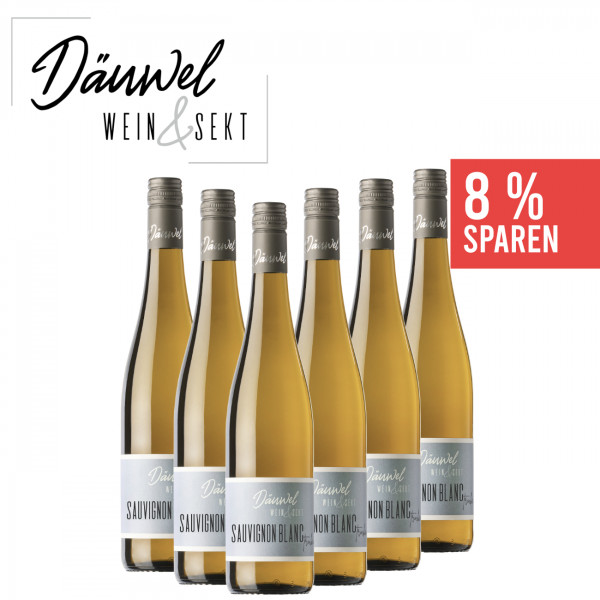 Sauvignon Blanc trocken 6 x 0,75 L - Däuwel Wein & Sekt