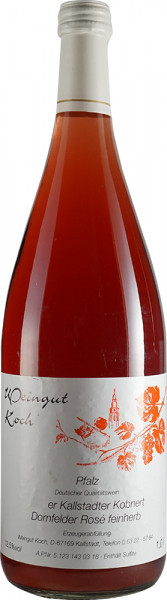 Dornfelder Rosé feinherb 1,0 L - Weingut Koch