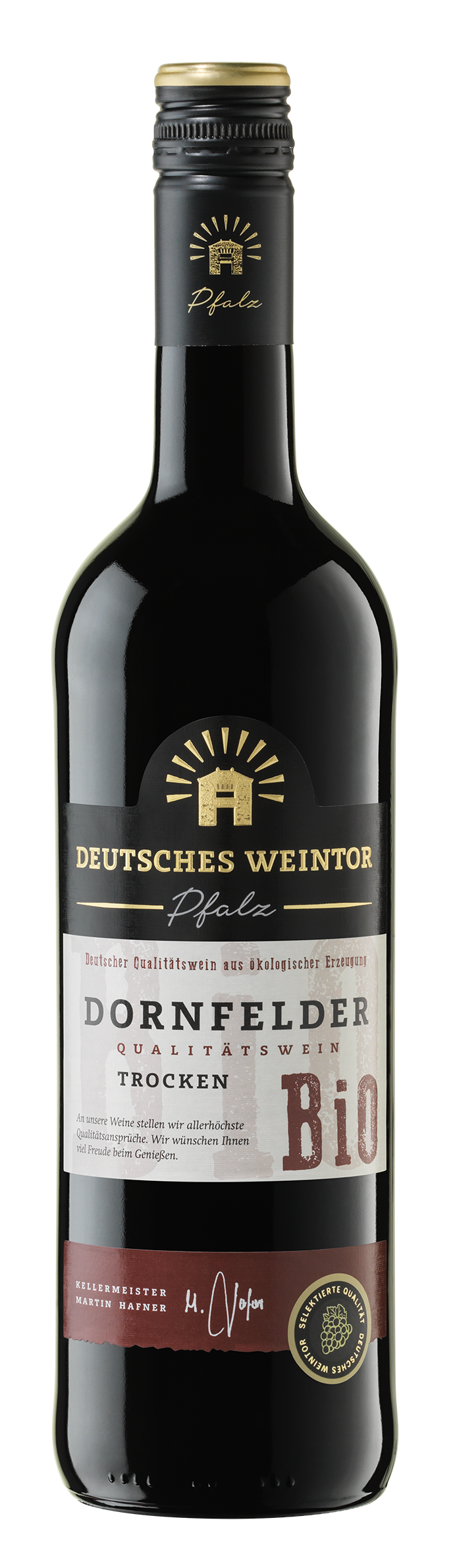 trocken | Pfälzer Dornfelder Deutsches Wein Weintor BIO 0,75 L ▻