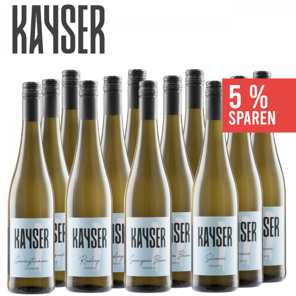 Kayser: Mineralisch – Fruchtig – Ausdrucksstark 12 x 0,75 L ►Frank Kayser Wein & Sekt